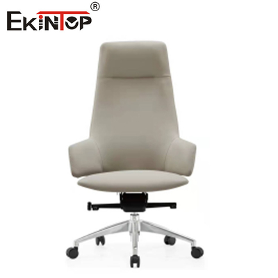 ODM Ergonomiczne krzesło biurowe z skórzanymi podłokietnikami i kółkami regulowany podnośnik gazowy