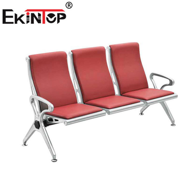 3-osobowy fotel oczekujący ze stali nierdzewnej do szpitali 1220 mm × 680 mm × 800 mm