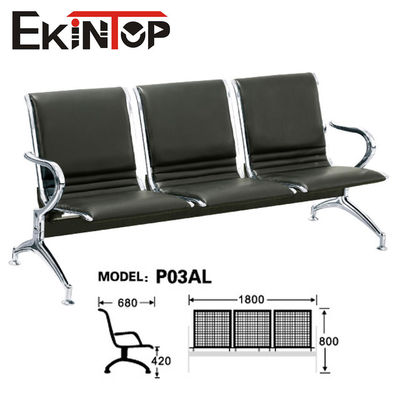Nowoczesne trwałe krzesło stalowe do poczekalni Szpital 3 osobowy ODM