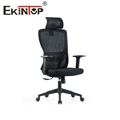 Ergonomiczne krzesło biurowe z wysokim oparciem z regulowanymi podłokietnikami 3D