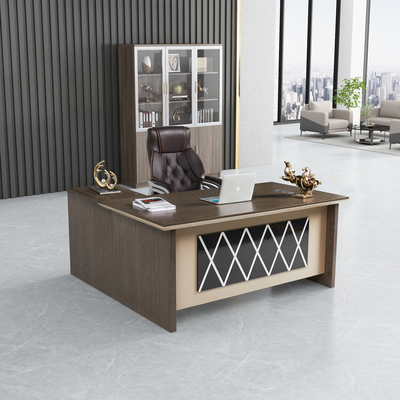 Biurko w stylu retro ze schowkiem MDF Wood Material z boczną szafką OEM
