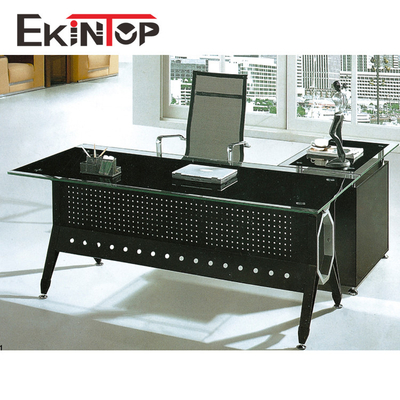 Commercial Officeworks Glass Desk For CEO Executive Office Room