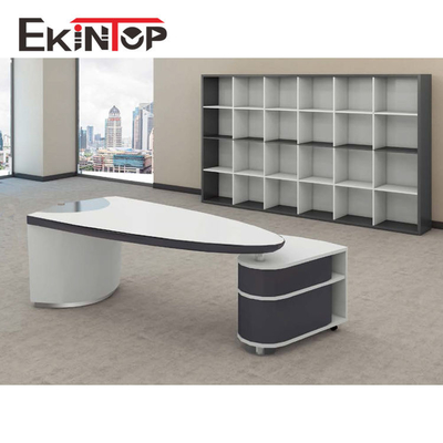Officeworks Modern Glass Executive Desk MDF Błyszcząca powierzchnia Certyfikat SGS