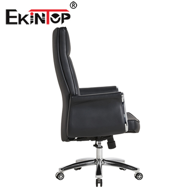Regulowane obrotowe krzesła biurowe ze skóry PU Wygodne ergonomiczne krzesło wykonawcze