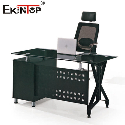 Metalowa rama biurko ze szkła hartowanego Morden Office Workstation Fruniture
