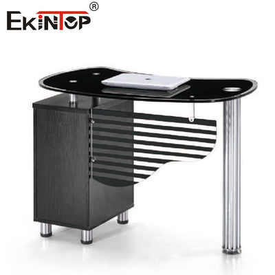Metalowa rama biurko ze szkła hartowanego Morden Office Workstation Fruniture