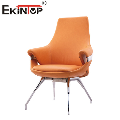 Ergonomiczne krzesło wykonawcze z żółtej skóry Krzesło do salonu