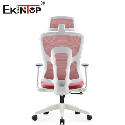Czerwone ergonomiczne krzesło komputerowe z siateczką z oparciem do mebli biurowych