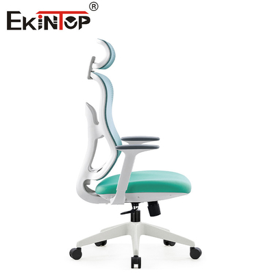 Ergonomiczne krzesło biurowe z wysokim oparciem, zielone, z możliwością regulacji wysokości