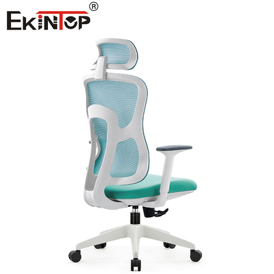 Ergonomiczne krzesło biurowe z wysokim oparciem, zielone, z możliwością regulacji wysokości