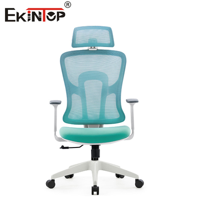 Ergonomiczne krzesło biurowe z wysokim oparciem, zielone, z możliwością regulacji wysokości