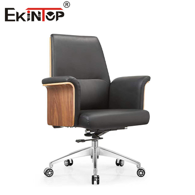 Wchłanianie dźwięku Ergonomiczne skórzane krzesło biurowe