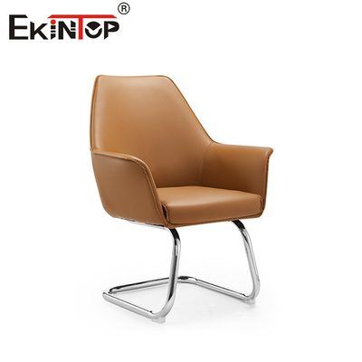Ergonomiczne skórzane krzesło z oparciem lędźwiowym z podkładką PU