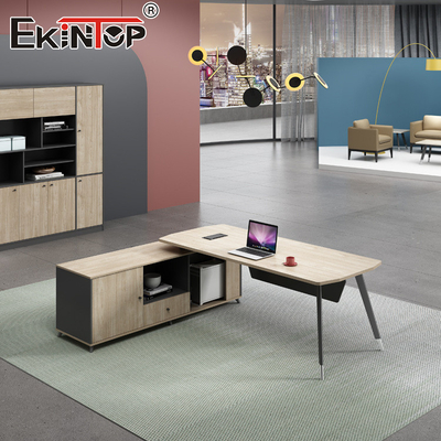Walnut Biurowe biurko w nowoczesnym stylu Biuro wykonawcze z szufladami Funkcja rozszerzalna