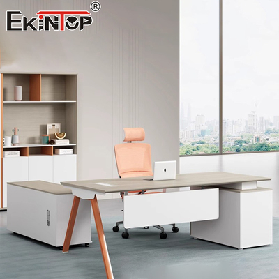 Nowoczesny biurkowy stół Ergonomiczny biurkowy biurkowy drewno Modularne meble biurowe