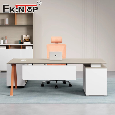 Nowoczesny biurkowy stół Ergonomiczny biurkowy biurkowy drewno Modularne meble biurowe