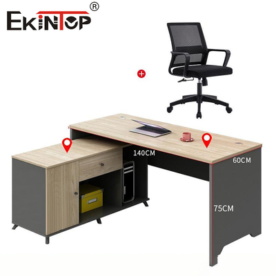 Stolik pracownika Biurowy Stolik Modularne meble biurowe w stylu drewna naturalnego