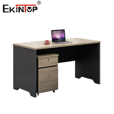 Biuro z szafą boczną Modularne meble biurowe z drewna