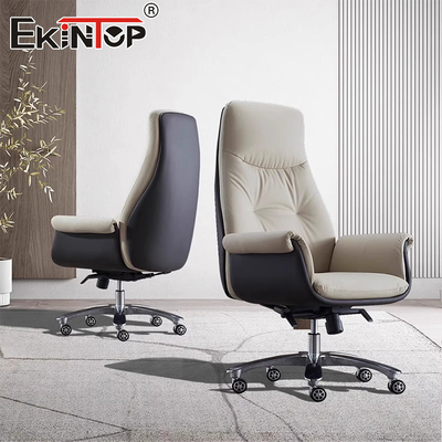 Wysokie plecy PU Executive Ergonomic Skórzane krzesło do spania