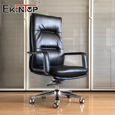 Klasyczny styl Komfortowe skórzane krzesło biurowe Ergonomia Krzesło biznesowe Jakość Krzesła biurowe