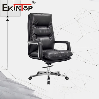 Skórzany menedżer spotkań ze średnim oparciem Executive Ergonomiczne krzesło biurowe Wysokiej jakości krzesła biurowe