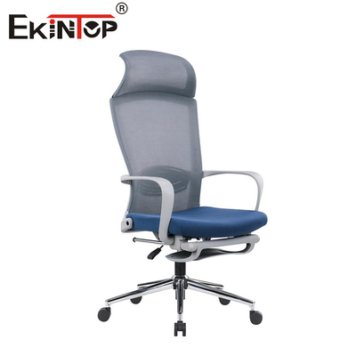 Wysokie plecy, ergonomiczna siatka, wytrzymałe krzesła biurowe z podnóżkiem