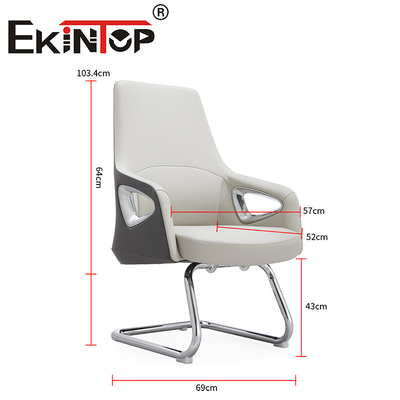 Nowoczesny design Pu Leather White Office Executive Chair Skórzane krzesła klubowe