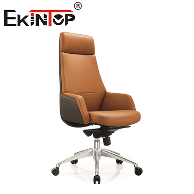 Ergonomiczne biurko i krzesła wyściełane PU z wysokim oparciem PU Krzesło ze skóry wegańskiej