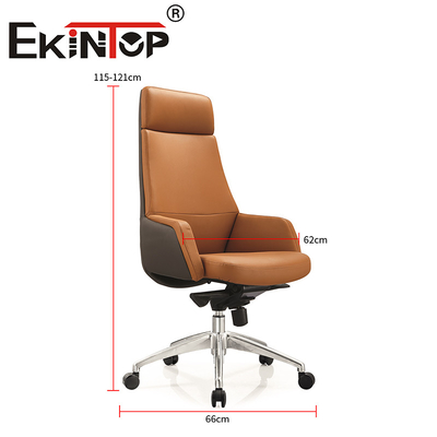 Ergonomiczne biurko i krzesła wyściełane PU z wysokim oparciem PU Krzesło ze skóry wegańskiej