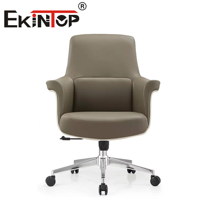 Ergonomiczne Piętro z tyłu Komputer PU Skóra Krzesło Wykonawcze Skóra Wegana