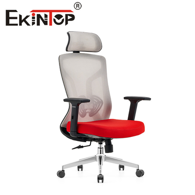 Red + Grey Executive Obrotowe krzesło z siatki Meble biurowe Krzesło biurowe CEO