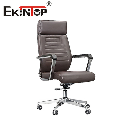 Ergonomiczne skórzane krzesło biurowe Nie składane nowoczesne skórzane krzesło