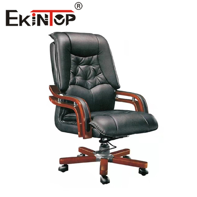 Wysokie oparcie Wygodne skórzane krzesło Boss PU Ergonomiczne krzesło Meble biurowe