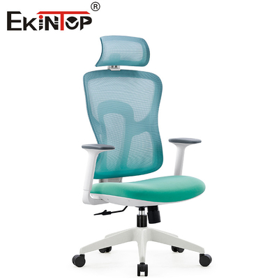 Ergonomiczne krzesło biurowe z wysokim oparciem, zielone, z możliwością regulacji wysokości