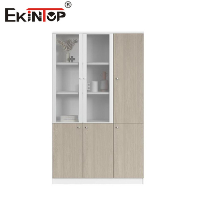 Walnut - kolorowa wysokiej jakości szafa z szafą ze szkłem drzwi przechowywania