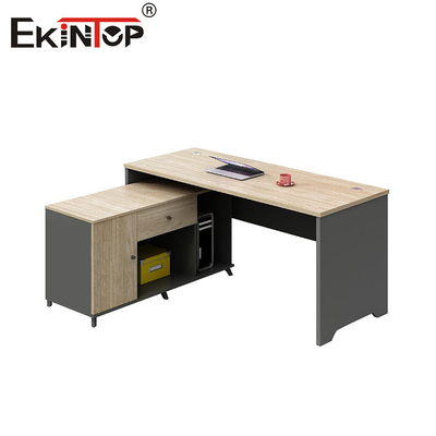 Stolik pracownika Biurowy Stolik Modularne meble biurowe w stylu drewna naturalnego